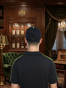 Vente en gros Logo personnalisé solide panneau avant 6 panneaux Dyson casquette réglable coton sergé casquette de baseball hommes style sportif - Product Image 5