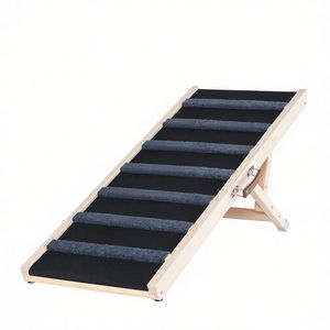 Scale per Animali Domestici in Legno Massello con Superficie Antiscivolo e Altezza Regolabile (Pieghevoli) - Product Image 2