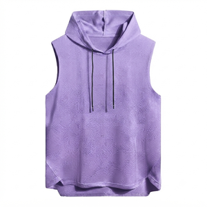 Wholesale Custom Logo Cotton Formal <b>Singlet</b> Muscle Shirts Sleeveless Breathable Front Logo 220g Workout <b>Men</b> Gym Tank Top - Product Image 6