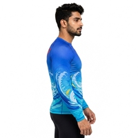 Rashguard durable pour homme, fabriqué avec un tissu extensible de qualité supérieure, offrant un ajustement confortable et une qualité fiable pour l'entraînement régulier.