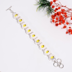 Citrine Topaz 925 Sterling Silver Adjustable <b>Bracelet</b> Natural Gemstone Jewelry Elegant Designer <b>Boho</b> <b>Bracelet</b> - Product Image 3