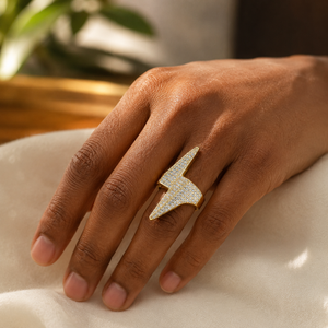 Hip Hop Moissanite Engagement <b>Ring</b> 14K Plated Rose <b>Gold</b> Solitaire Wedding <b>Ring</b> Brilliant Round Diamond Men's <b>Ring</b> - Product Image 5