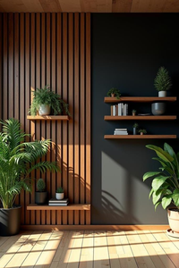 แผ่นไม้เนื้อแข็งมีความยืดหยุ่นทันสมัยมีสไตล์กันเสียงแผ่นผนังสำหรับห้องนอนห้องน้ำห้องนั่งเล่นโรงแรมพื้นผิว Use-3D - Product Image 5