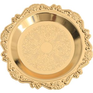 Bandeja de Servir Marroquí de Latón con Incrustaciones de Plata y Cobre de la Más Alta Calidad, Decoración Artesanal con Caligrafía Árabe y Patrón Geométrico - Product Image 6