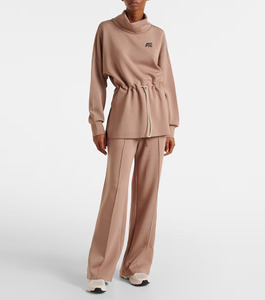 Sweat-shirt personnalisé pour femme, col montant, coupe oversize longue, tunique athleisure avec cordon de serrage à la taille - Product Image 3