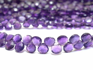 Cuentas facetadas de amatista AAA de 5 mm en forma de corazón, amatista natural de color púrpura intenso, piedras semipreciosas sueltas para la fabricación de joyería. - Product Image 2