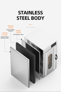 Función de humo, gran capacidad, salchicha rotativa, Biltong, secador de alimentos en conserva, Máquina secadora de carne, Máquina secadora giratoria - Product Image 6