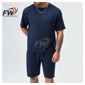 Conjunto de Camisetas Casuales para Hombre, Ropa Deportiva Personalizada para Gimnasio, Transpirable, Talla Grande, con Pedrería, Servicio OEM para Invierno - Product Image 1