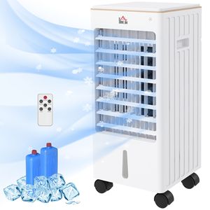 Raffrescatore d'aria da 20L a risparmio energetico con telecomando, blocchi di ghiaccio e ruote con timer - Product Image 1
