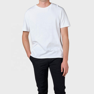 Camiseta de alta calidad para hombre a precio razonable, camisetas lisas con logo personalizado impreso en poliéster/algodón - Product Image 1