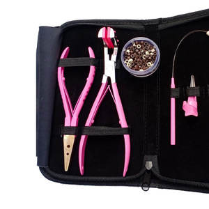 Kit d'outils pour extensions capillaires de qualité professionnelle, pince métallique à micro-anneaux à forte tenue, outil de retrait et d'installation des perles, accessoires de coiffure - Product Image 6