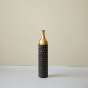 Elegant Floral Display Floor <b>Vase</b> <b>Set</b> of <b>3</b> Black and Gold Metal for Mother's Day Gift Wedding Decoration - Product Image 4