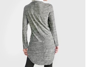 Servicios OEM, Camisetas de Manga Larga con Cuello Redondo de Alta Calidad, Ropa Deportiva Informal para Mujer, Camisetas Modestas para Mujer, Camisetas Largas - Product Image 3