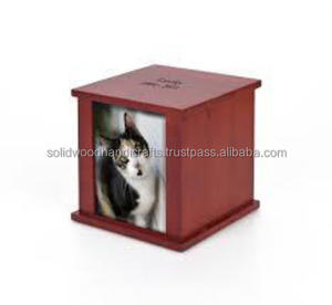 Urne en bois pour cendres d'animaux domestiques Urnes de crémation en bois pour cendres de chat et de chien Urnes en palissandre à bas prix - Product Image 1