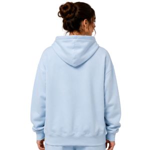 Sweat-shirt décontracté d'hiver pour femme, bleu clair, surdimensionné, avec un design minimaliste en étoiles en strass, en molleton de coton premium - Product Image 2