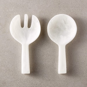 Modern Resin Salad Server Set Decorative <b>Spoon</b> Fork <b>Serving</b> Utensils Handmade Cutlery Kitchen Use Party Eco-Friendly Dishwasher - Product Image 6