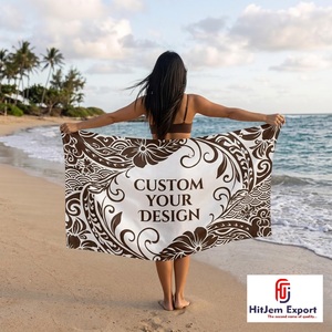 Custom Printed Floral Sarong Lightweight Swim <b>Cover</b> <b>Up</b> Tropical Resort Skirt Summer Beachwear OEM ODM Textile Manufacturer India - Product Image 1