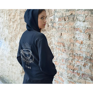 Modernist Knitted Cotton Hoodie — Fine-<b>Gauge</b> Texture with Shape-Retention Technology, Ribbed Side Panels - Product Image 6