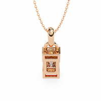 Pendentif en diamant cultivé en laboratoire VEER DIAMOND, couleur D-E-F, clarté VVS/VS, or jaune, rose, blanc, argent massif, bijoux fins de luxe