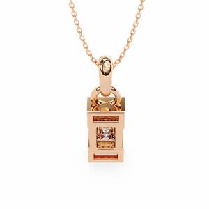 Pendentif en émeraude de laboratoire et diamant rond, couleur D E F, clarté VVS VS, en or jaune, rose, blanc, or massif ou argent, bijoux fins - Product Image 6
