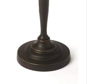 Mesa Auxiliar Moderna Space Perfect con Tapa Redonda y Base Decorativa para Muebles de Sala - Product Image 2