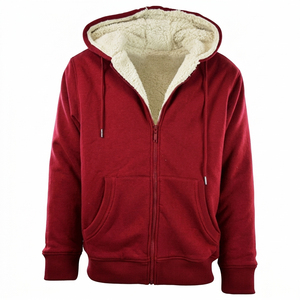 Custom Logo Print 420 Grams Zip-Up Hoodies High Quality Heavyweight Cotton Fleece Oversized Zipper Hoodies - Product Image 6