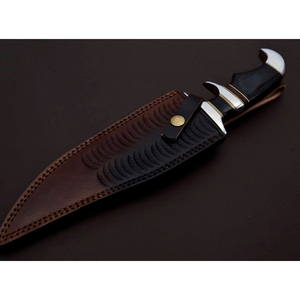 Cuchillo Artesanal de Acero de Damasco con Hoja Fija de Espiga Completa, Estilo Vaquero para Caza y Camping, Venta al por Mayor - Product Image 2