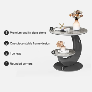 Bulk Quantity <b>Black</b> Premium <b>Table</b> Luxury Furniture <b>Marble</b> Top <b>Side</b> <b>Table</b> for Living Room, Hotel, Office C Shape Corner <b>Table</b> - Product Image 5