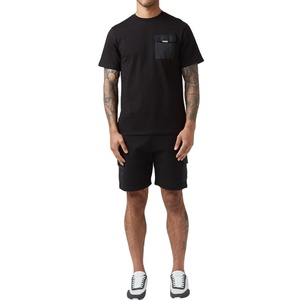 Polyester/Cotton Men's Summer Sportswear 2-Piece T-Shirt & Shorts <b>Set</b> Quick Dry Breathable High Street Style - Product Image 1