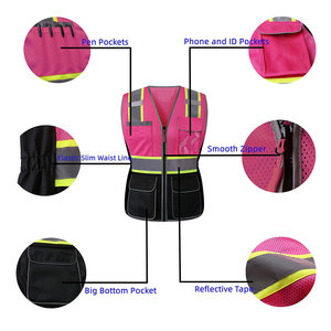 Chaleco de Seguridad para Mujer en Color Negro y Rosa, Ajuste Perfecto, Cómodo, Duradero, Diseño Ergonómico Táctico, Embalaje Personalizado - Product Image 5