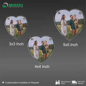 Heart Shape Durable <b>Acrylic</b> Magnetic <b>Photo</b> <b>Frame</b> with UV Printing Customizable Clear Design for Valentine's Gift - Product Image 5