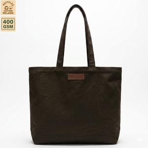 Bolsa de Compras de Lona de Algodón de 400 GSM para el Mercado, Compras, Uso Diario, Impresión Personalizada, Suministro al por Mayor, Fabricante OEM - Product Image 2