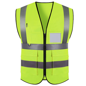 Gilet de sécurité haute visibilité antistatique respirant réfléchissant en polyester pour les travailleurs du bâtiment, vêtements de travail personnalisés unisexes - Product Image 2
