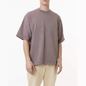 Camiseta de Hombre 2025, Tendencia, Secado Rápido, 100% Algodón, Diseño Sólido, Estilo Urbano, con Logotipo Personalizado, Alta Calidad, Nuevos Diseños - Product Image 3