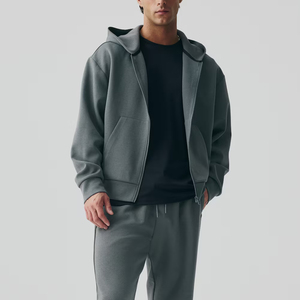 High-quality Winter Zip-up Hooded <b>Jacket</b> <b>Thick</b> <b>Fleece</b> 100% Cotton for Men Made in Pakistan by Salamons Wears - Product Image 2