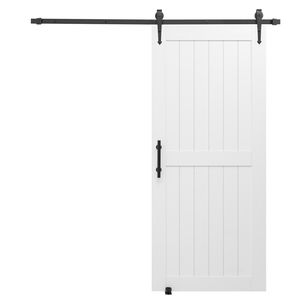 Puerta Corredera de MDF de Alta Resistencia de 36 x 84 Pulgadas con Kit de Herrajes de Fácil Instalación, Superficie de PVC Resistente al Agua, Fácil Instalación - Product Image 1