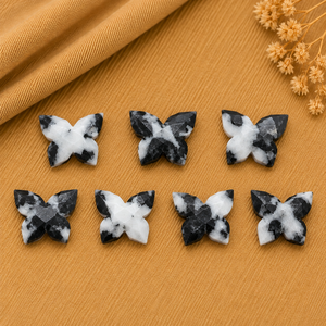 Perles de pierres précieuses facettées en agate zèbre en forme de papillon 14x10mm pour la fabrication de bijoux, vente en gros, perles en vrac, fournitures d'artisanat - Product Image 2