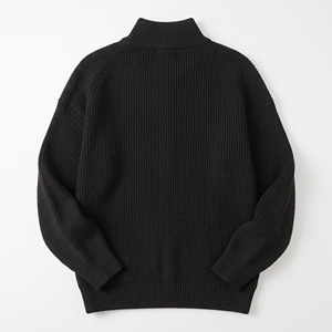 Men's 100% Wool Mandarin Collar Cardigan Full Sleeve Solid Color Anti-Pilling Winter Knit <b>Sweater</b> Regular Fit - Product Image 4