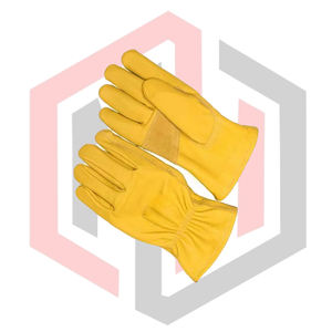 Gants de travail pour conducteur en cuir de vachette pleine fleur, paume en cuir croûte, dos antidérapant, résistants aux déchirures, respirants, sans silicone, anti-coupure, antistatiques - Product Image 4