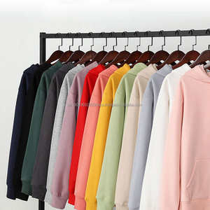 Pull à capuche en coton épais à logo personnalisé sweat à capuche unisexe surdimensionné en polaire uni streetwear pour hommes - Product Image 1