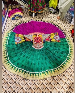 ชุดสูท kuchi ชุดเดรสปากีสถานชนเผ่าวินเทจสไตล์วินเทจผ้าไหมหลากสีสำหรับปาร์ตี้ - Product Image 6