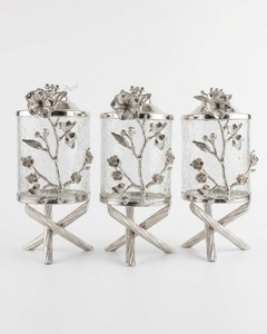 Gold Floral Design Glass Jar with Metal Stand for Snacks <b>Chocolate</b> Serving During Festive Occasions Like Diwali Eid And Parties - Product Image 4