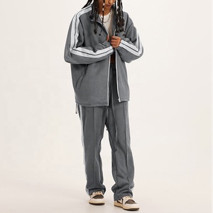 Spring New Fashion Two Piece Set for <b>Woman</b> Color Block Long Sleeve Zipper <b>Jacket</b> and Skinny Leggings Tracksuit - Product Image 1