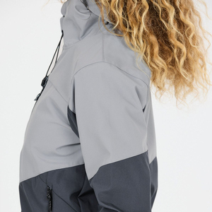 Chaqueta Cortavientos Impermeable de Moda para Mujer, Cuello Alto, Cierre de Cremallera, Capucha, Tejido de 3 Capas de Alta Calidad - Product Image 4