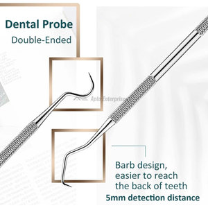 Dental Tartar Scraper Manual Medical Grade Stainless Steel Professional Teeth Cleaning Tool for Plaque & Tartar - Product Image 3