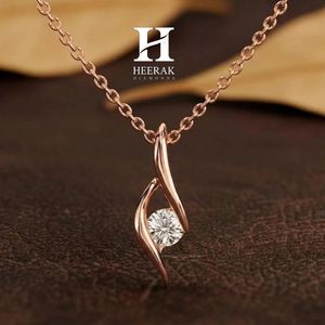 Elegante Collar con Colgante de Diamante Solitario en Espiral, Chapado en Oro de 14k, Colgante Moderno Trenzado para Mujer, Joyería Fina Minimalista - Product Image 4