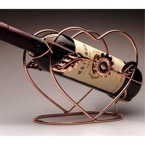Porte-bouteilles moderne en cuivre antique, support de comptoir pour 6 bouteilles, présentoir à vin empilable pour cuisine et bar - Product Image 3