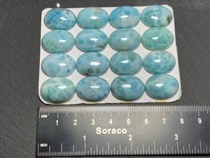 Lote de Cabujones de Larimar Natural, Piedra Preciosa de Larimar de 15x20 mm, Lote de Cabujones de Larimar Azul para Joyería - Product Image 4