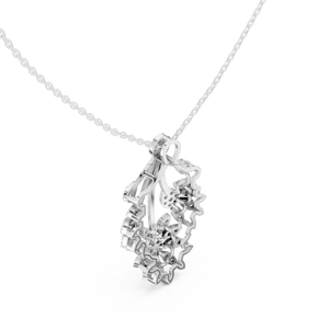 สร้อย925คริสตัลรูปโบว์สีเงินสำหรับผู้หญิงเครื่องประดับแฟชั่นใหม่ขายส่ง - Product Image 3