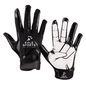 Nouvelle conception, logo de marque personnalisé, gants de football américain pour adultes avec fermeture à scratch et cuir de haute qualité - Product Image 1